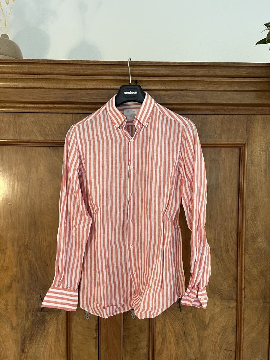 Massimo Dutti Camicie: Leinenhemd, rot-weiss gestreift, Gr. S, Massimo Dutti – Usato da St. Gallen venduto da Gloom22 1