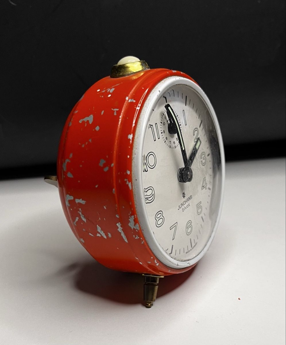 Junghans Wecker: Junghans Bivox Wecker, Orange, Germany, VERSAND JA – Gebraucht aus Niederhünigen von Auschra 1