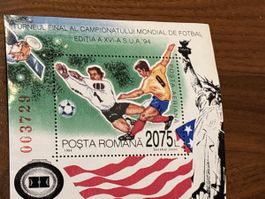 Rumänische Fussballbriefmarke 1994 Rumänien