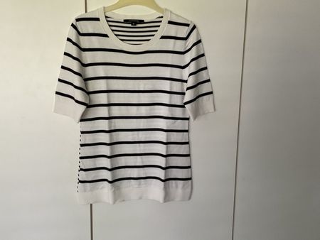 comma, - Feinstrick Pullover gestreift - Gr. 36