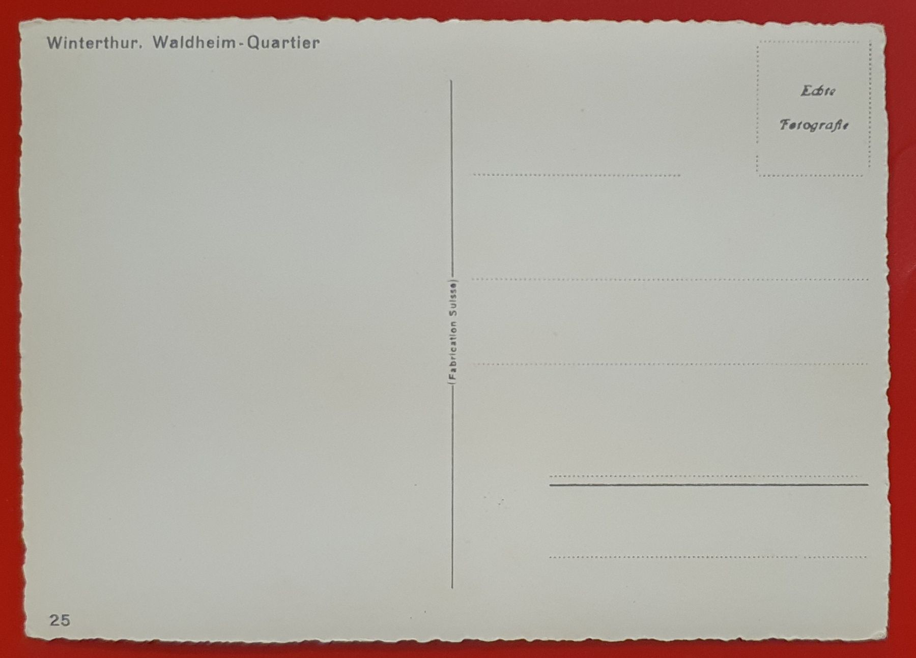 Ansichtskarten: Winterthur Waldheim-Quartier – Gebraucht aus Kreuzlingen von Rschweiz1 1