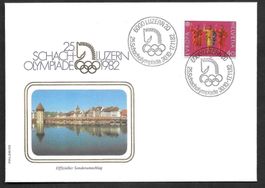 Sonderbrief S 1118 Schach Olympiade Luzern 30.10.-17.11.1982