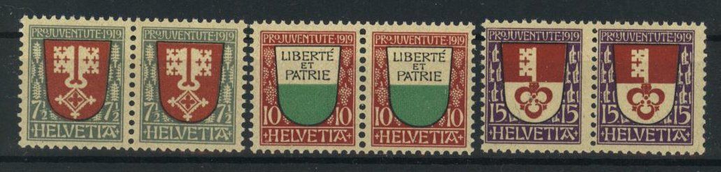 Tutti i francobolli: 1919, Pro Juventute, Paar ** – Usato da Willisau venduto da Vollstempel