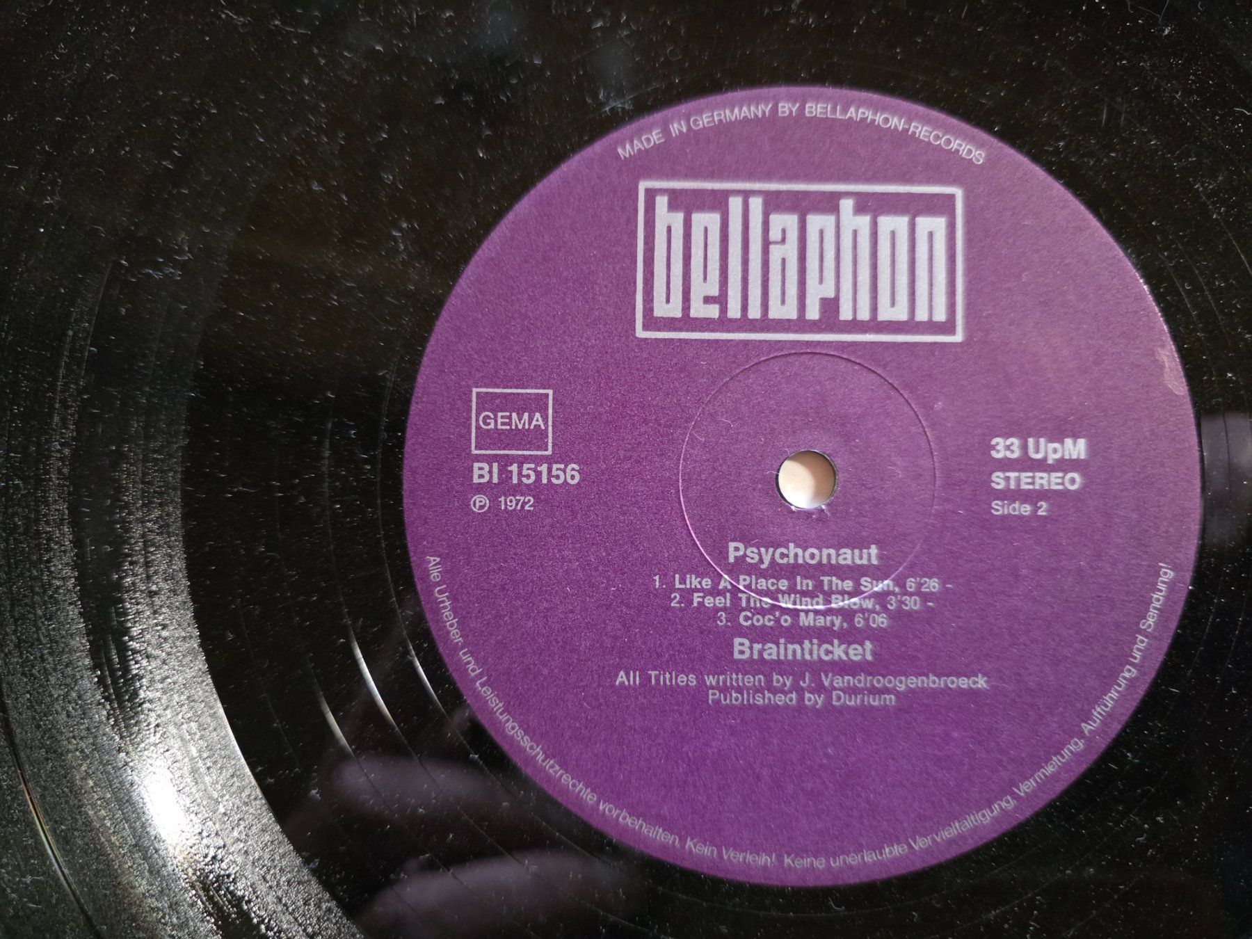 Dischi in vinile: Vinyl LP - Brainticket - Psychonaut 1972 – Usato da Walterswil BE venduto da Lonitti 5