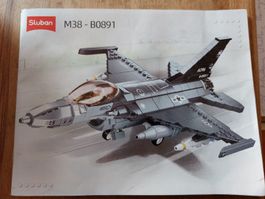 F16 Falcon Kampfjet aus Klemmbausteinen