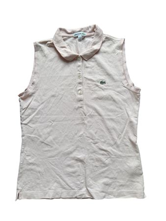 Polo sans manches Lacoste rose Taille 38 état neuf