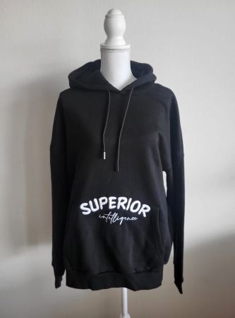 BREEZY Hoodie Schwarz mit Rückenprint/ Oversize Gr. S - neu!