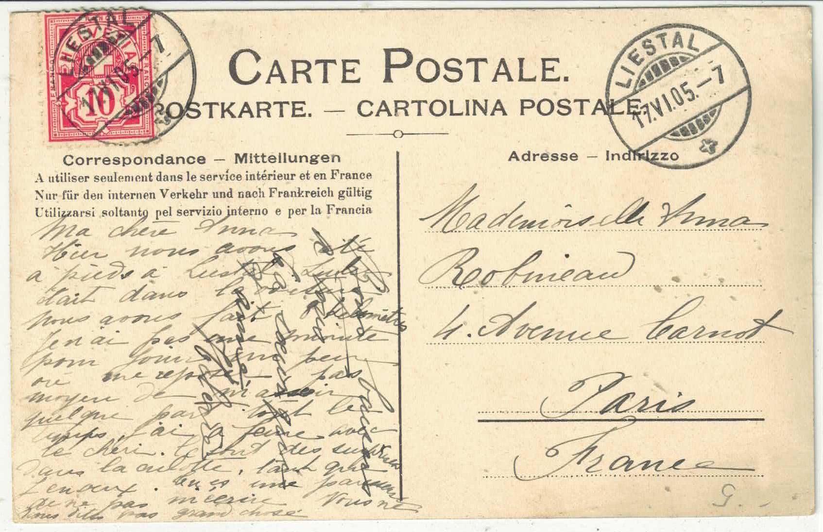 Cartes postales: Liestal - Generalansicht - Litho – D'occasion à Ettingen par Kartenplanet 1