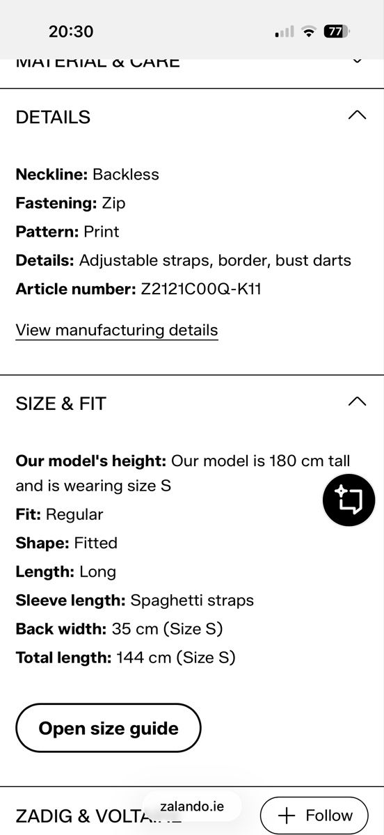 Zadig & Voltaire Vestiti: Zadig & Voltaire maxi dress S – Nuovo (secondo la descrizione) da Münchenstein venduto da ArleneLM 5