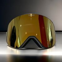 YAN BAY Skibrille Gold magnetisch UV400 Anti-Fog NEU