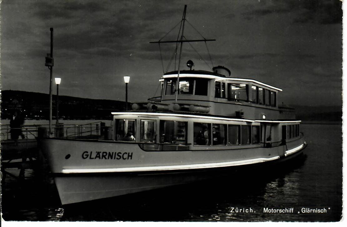 Cartoline postali: Zürich - Motorschiff Glärnisch – Usato da Hochdorf venduto da Ziegel-16