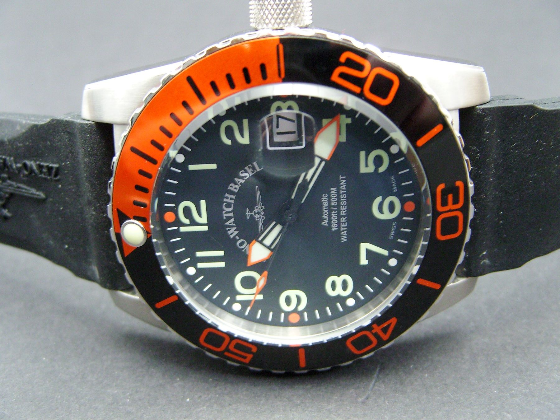 Zeno Orologi: Neue Airplane Diver Automatic Numbers, black/orange – Nuovo e nell'imballaggio originale da Mels venduto da niezie2002 5