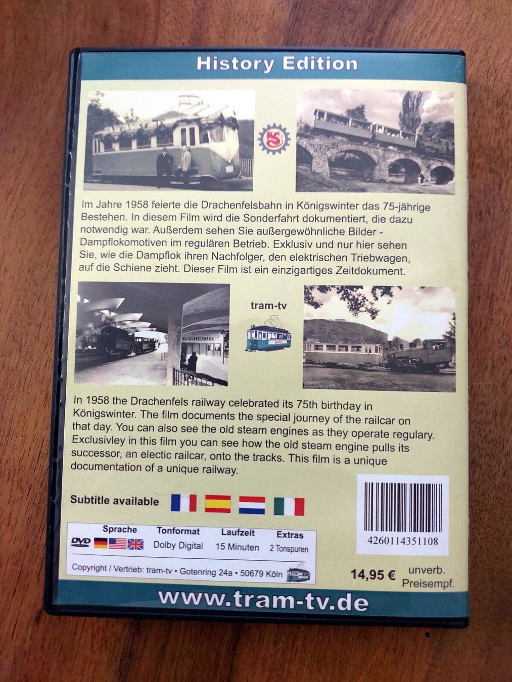 Tutti i DVDs: 75 Jahre Drachenfelsbahn - DVD – Usato da Schönenwerd venduto da Steidi 2