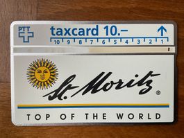 Taxcard 301L_76307 St. Moritz weiss 10 Fr 500 Ex