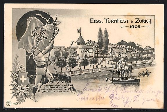 Cartes postales: Litho Zürich, Eidg. Turnfest 1903, 1903 – D'occasion à Berlin par bartko-reher