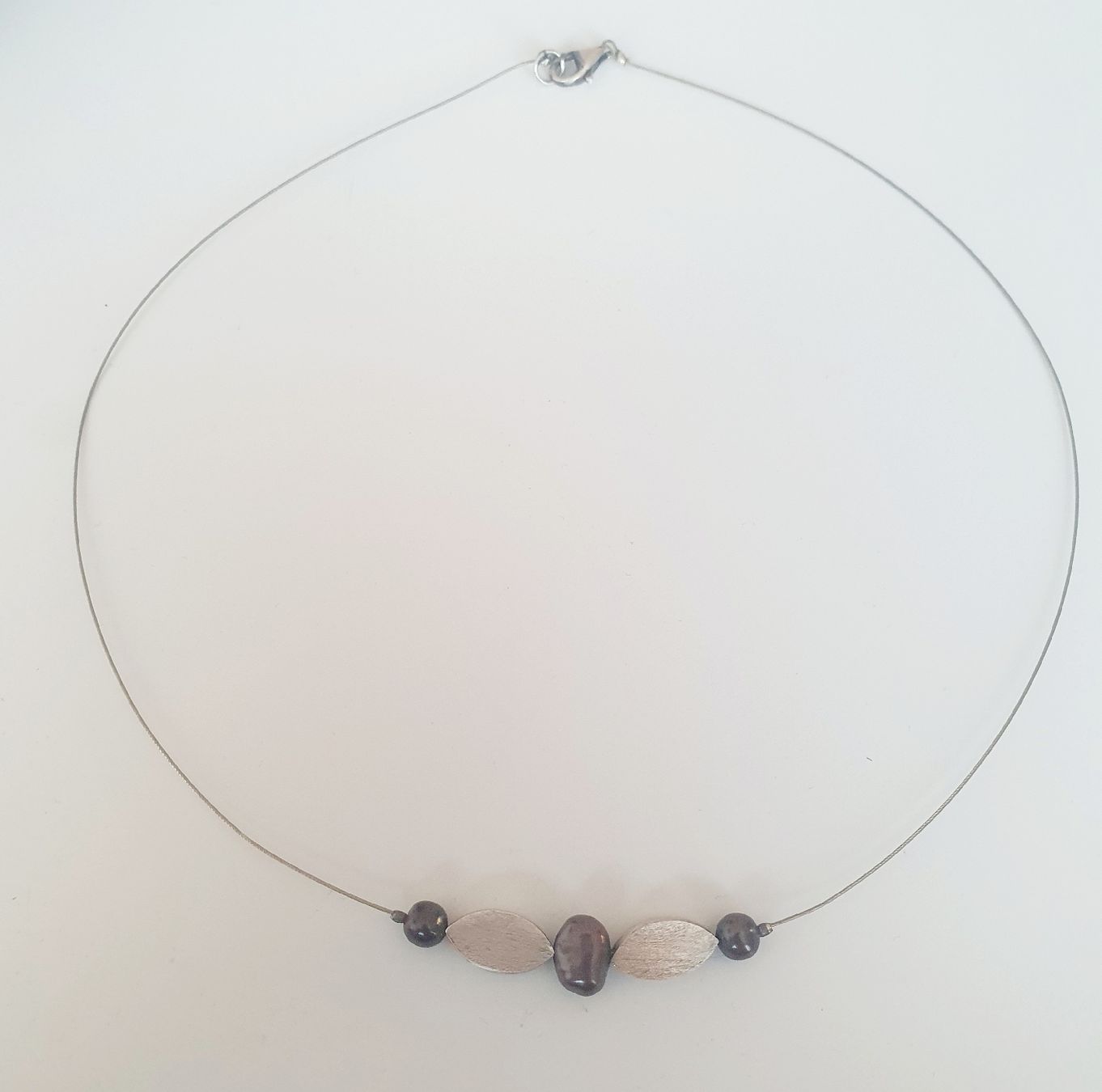 Catenine: Halskette 925 Silber mit Perlen  – Usato da Kreuzlingen venduto da Wunderkiste123