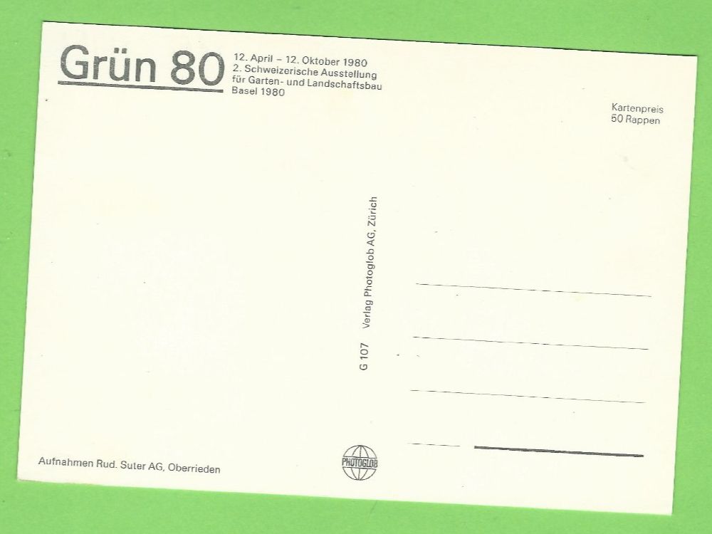 Cartoline postali: Grün 80 Basel – Usato da Zürich venduto da t24_de 1