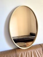 Miroir teinté Space Age en bois grand format (103cm) 1970