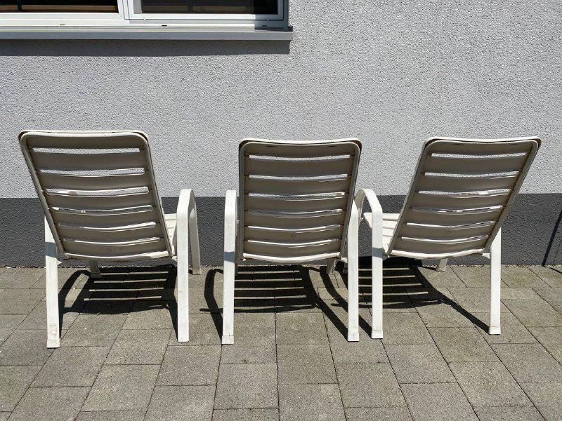 Kettler Gartenstühle Kunststoff Metall weiss 3er Set L 6315 Kaufen