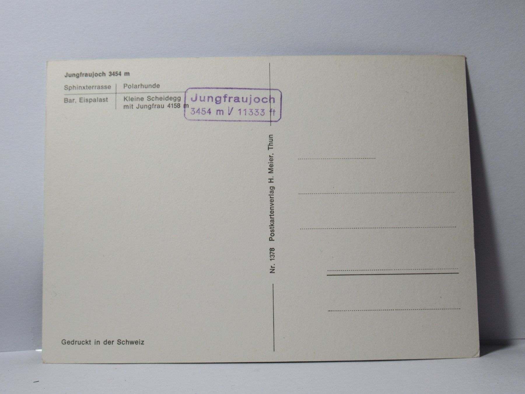 Cartoline postali: Jungfraujoch , Polarhunde , Bar , Eispalast – Nuovo (secondo la descrizione) da Grenchen venduto da Bluemchen1900 1