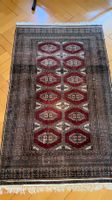 Tapis runner persan vintage à médaillons rouges – laine