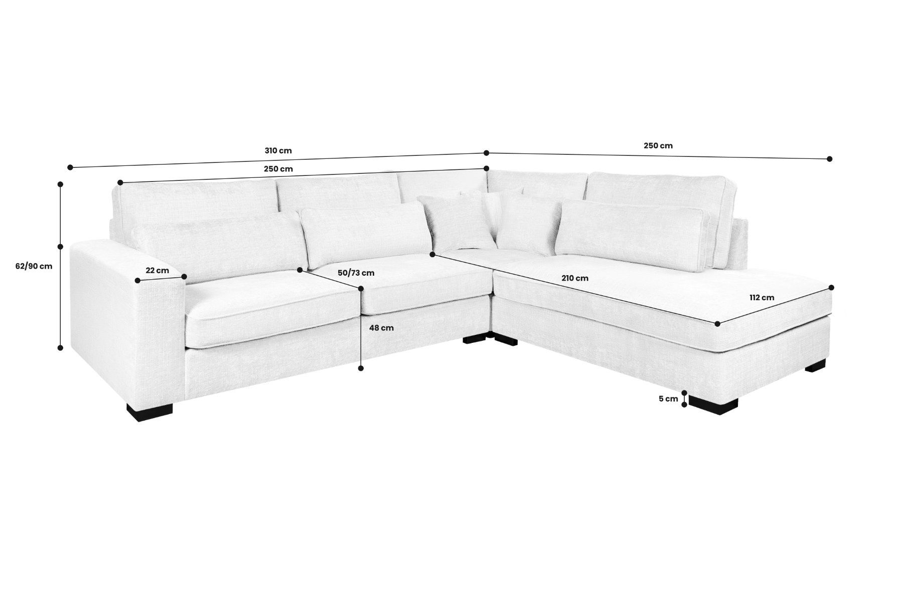 Sofas: DESIGN ECKSOFA WEBSTOFF GRAU INKL NIERENKISSEN -50% – Neu und originalverpackt aus Recherswil von Moebel_Outlet 9