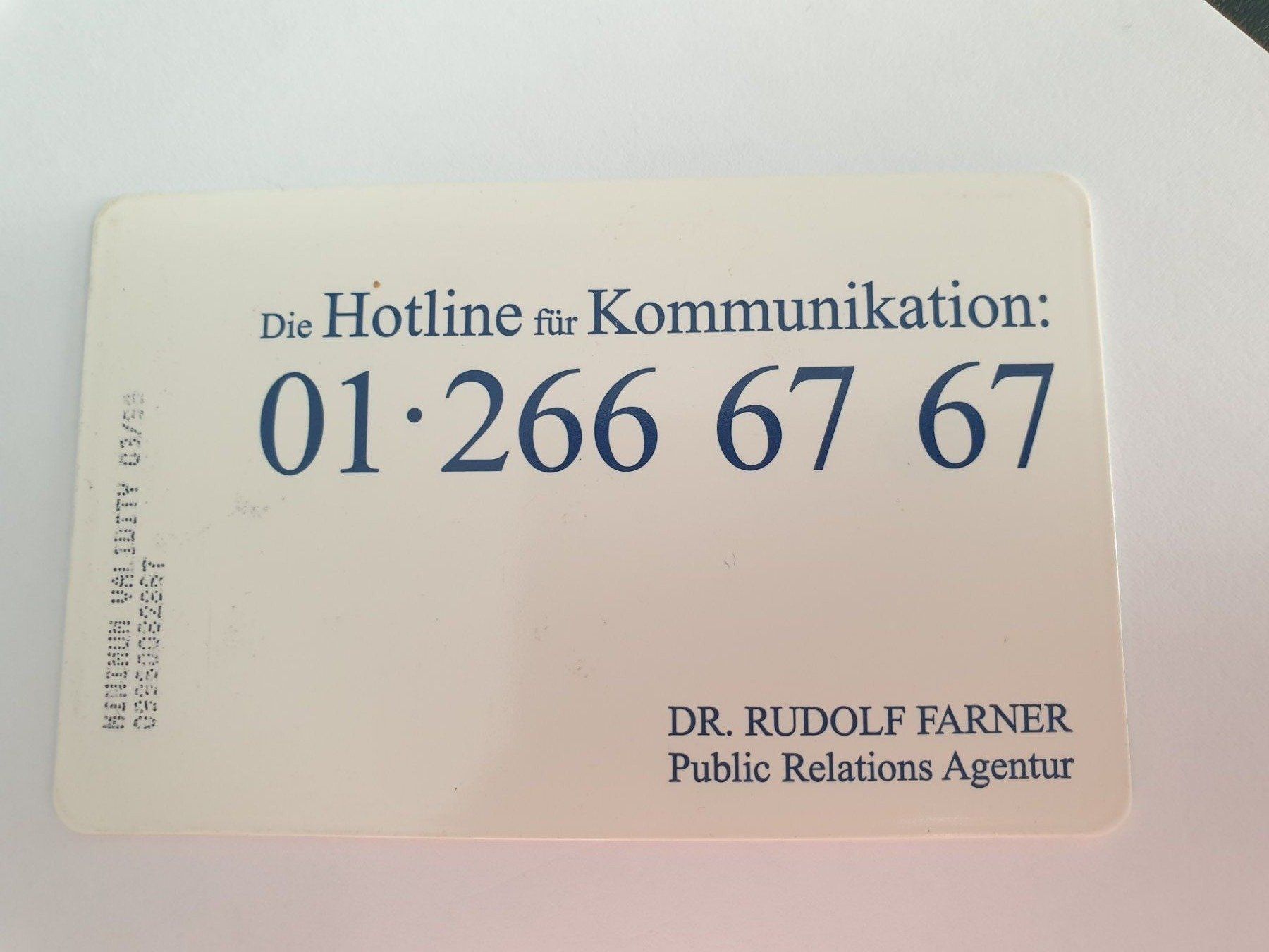 Telefon- & Taxkarten: Dr. Rudolf Farner – Gebraucht aus Rain von chesz 1