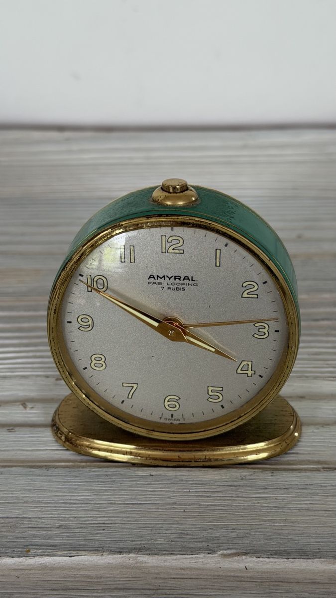 Looping Wecker: Wecker Amyral Looping 7 Rubis, um 1960 – Gebraucht aus Riedholz von Frettchen63
