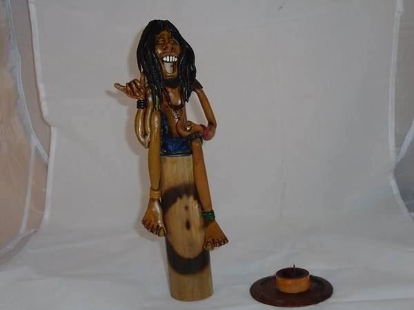 Candele: grosse Räucherstäbchenhalter rastaman – Nuovo (secondo la descrizione) da Minusio venduto da Chinatech 1