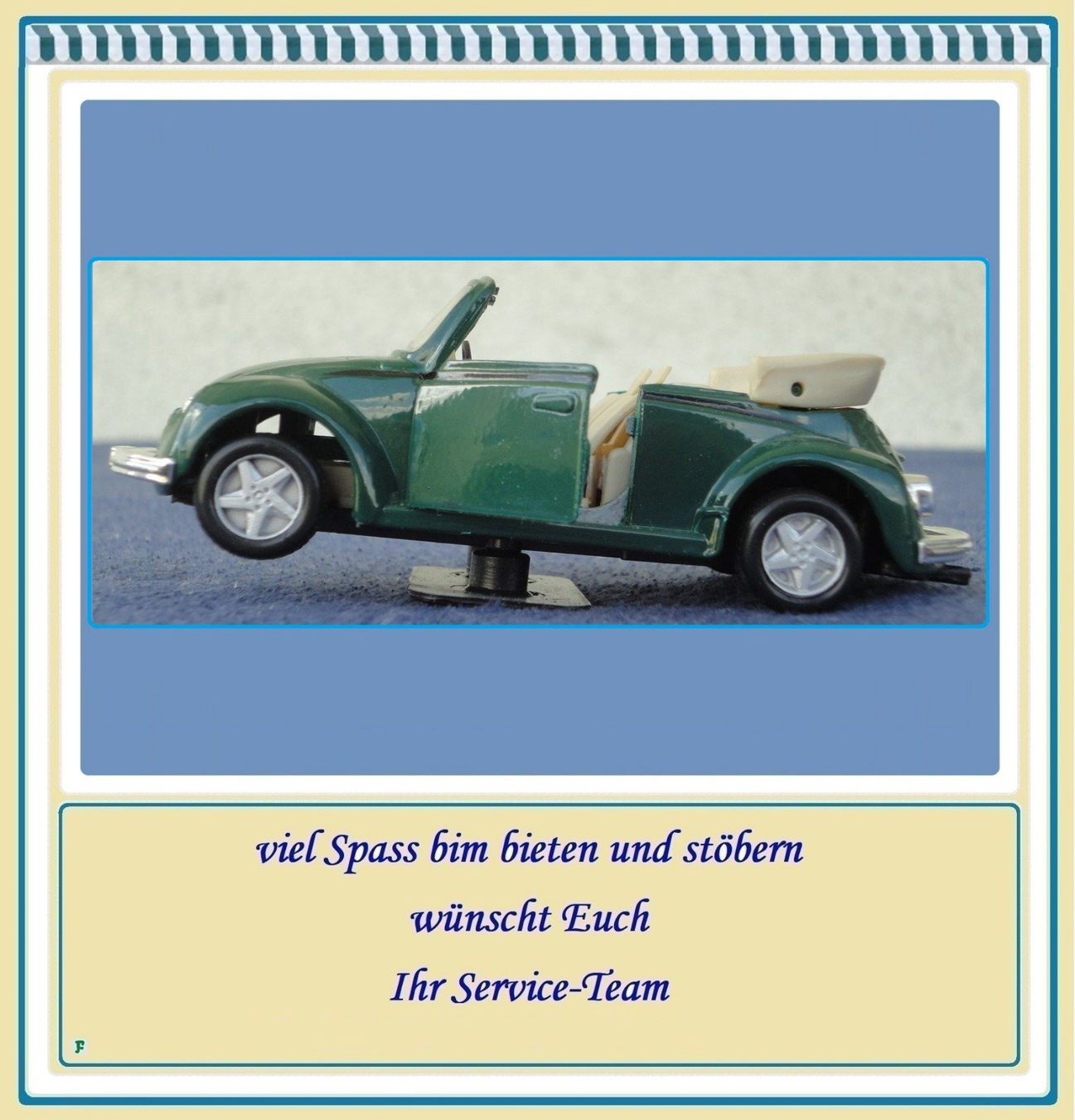Volkswagen Modellini d'auto: VW Käfer Cabrio in dunkelgrün • Modellauto – Usato da Münchwilen TG venduto da FLOHMIFLITZER 1