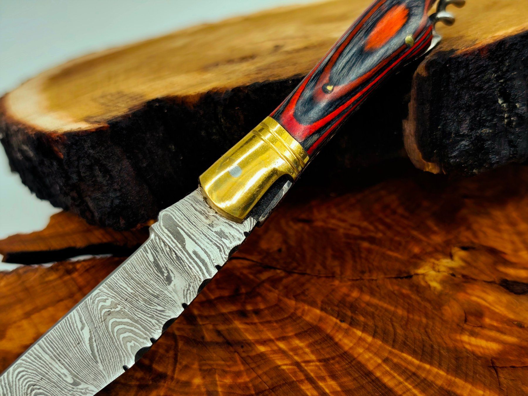 Accessori: Laguiole Damast Messer Klappmesser echtes Damastmesser – Nuovo e nell'imballaggio originale da Arlesheim venduto da Premius_1 4