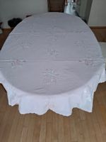 Tischdecke oval mit Unterdecke