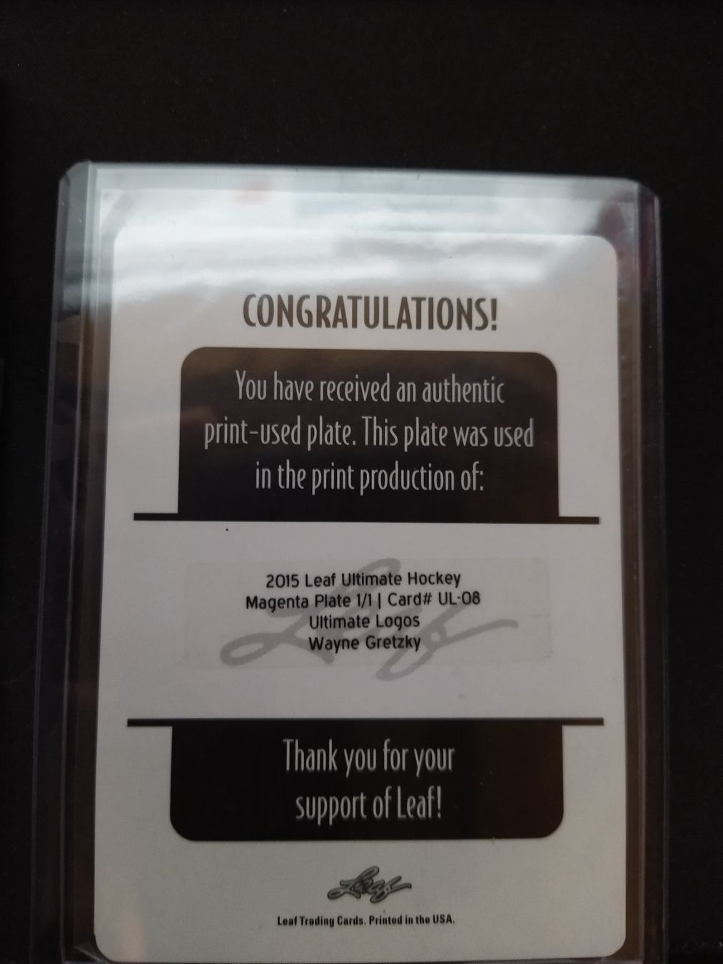 NHL Carte collezionabili: Original Wayne Gretzky leaf printplatte 2016 1/1 – Nuovo (secondo la descrizione) da Dietikon venduto da Metalfreak 1