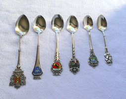 6 alte Souvenirlöffel 800 Silber Souvenir Löffel Bad Ragaz