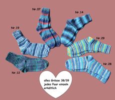 Alle Socken 38/39 jedes Paar ist einzeln erhältlich