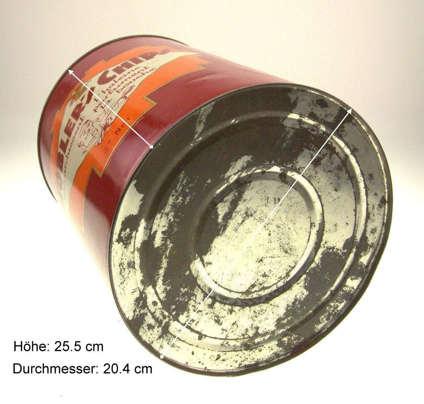 Tutte le decorazioni: Tobler's Chips Bern alte Blechdose mit Deckel – Usato da Langenthal venduto da Sammlungs_aus 5