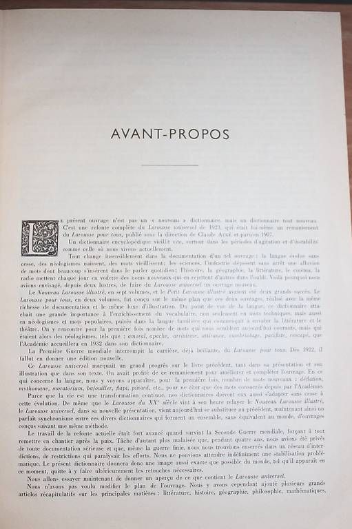 Libri: Larousse universel en 2 volumes 1948 – Usato da Thielle venduto da Oneil1372 2
