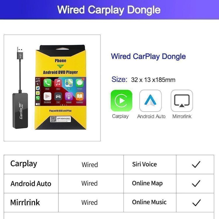 Carplay Adapter USB Stick Android Auto Autoradio