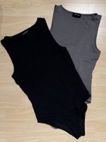 2 Bodys Even&Odd schwarz grau Grösse S