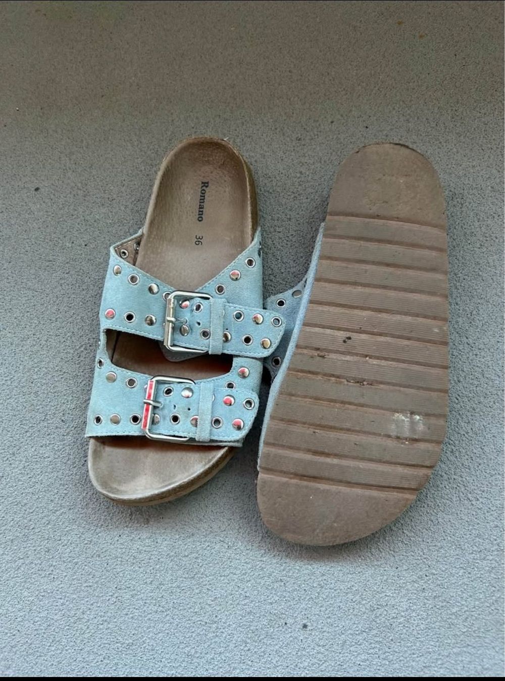 Scarpe da uomo: Simil birkenstock azzurri con borchie n36 – Usato da Lausanne venduto da eli_klm7 1
