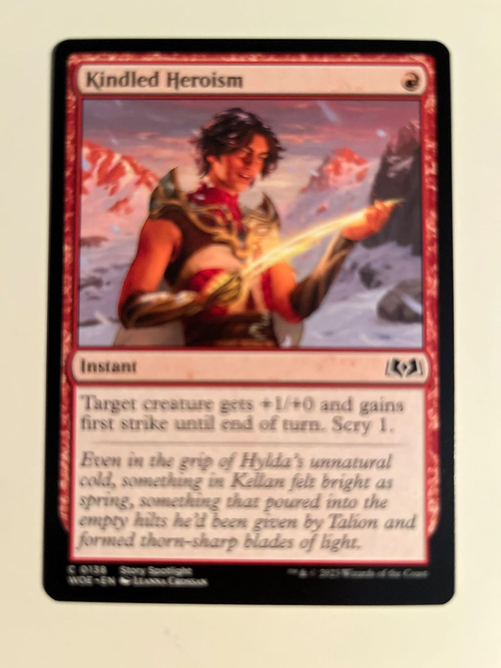 Magic The Gathering Carte collezionabili: 1 x Kindled Heroism - Magic: The Gathering - MtG – Usato da Kriens venduto da Shadi1980
