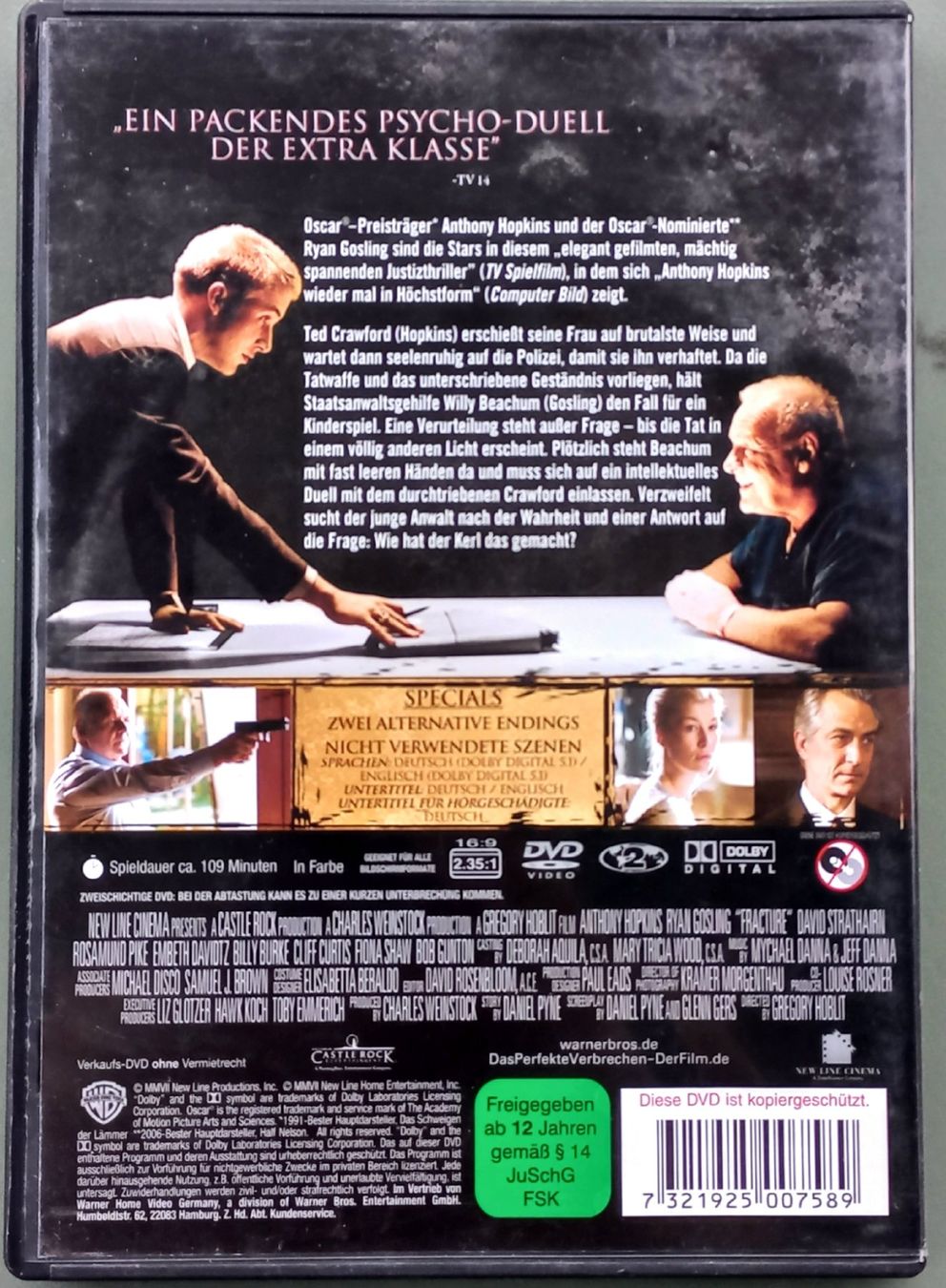 Tutti i DVDs: DVD D - Das perfekte Verbrechen - Anthony Hopkins – Usato da Niederuzwil venduto da lubimaja 1