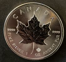 1 Unze Fein Silber 999 Maple Leaf 2019
