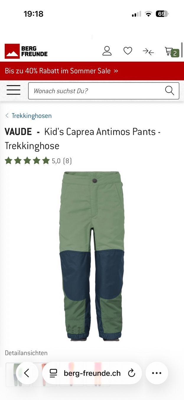 Vaude Pantaloni: 2x Vaude Outdoorhose, Gr. 104 – Usato da Riedikon venduto da fox222 7