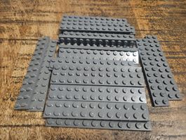 lego 2445 lot de 25 pièces Dark Bluish Gray Plate 2 x 12