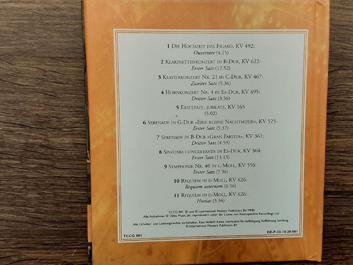CD: 5 Stück CD Klassik Mozart – Usato da Köniz venduto da scopello12 5