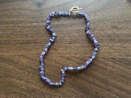 Amethyst Splitter-Halskette, Edelstein-Kette