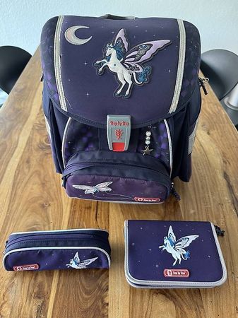 Step by Step Schulthek Set Einhorn Schulranzen 