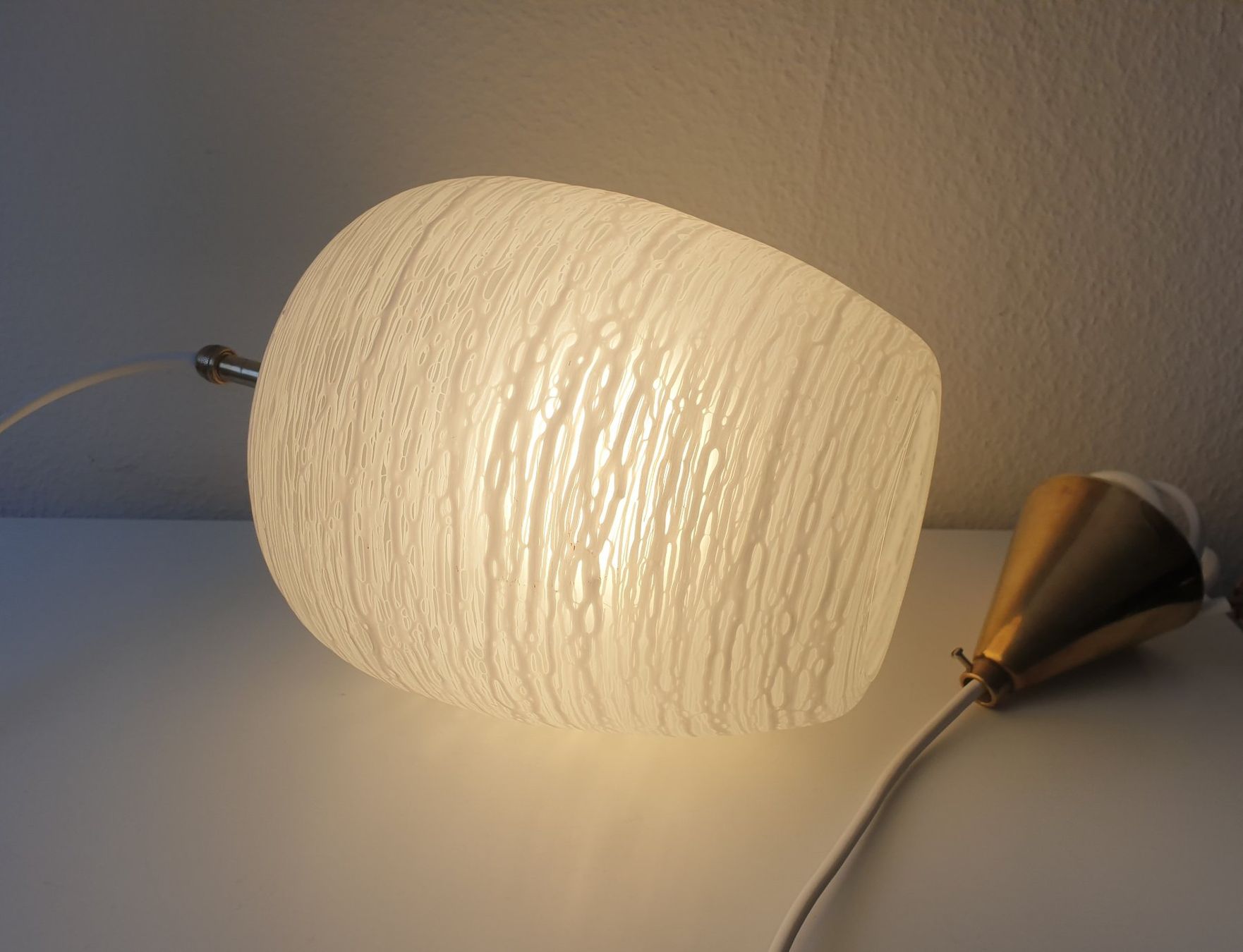 Lampadari & plafoniere: Vintage mid-century Pendelleuchte Glas, Messing – Usato da Zürich venduto da reciclista 6