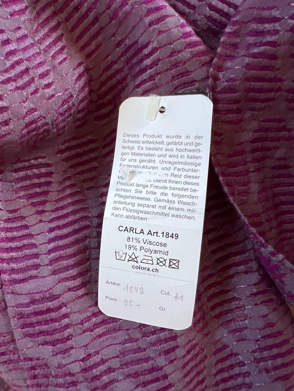 Colora Foulards, Tücher & Schals: Colora Schal, Lila, NEU – Neu und originalverpackt aus Worb von farben20zauber 3